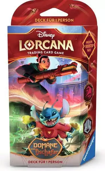 Disney Lorcana: Domäne von Dschafar - Rubin und Stahl Deck für 1 Person (Deutsch)